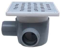 Квадратен Подов Сифон с Надставка SL1 1 Вход 90° Ляв SP-H75-150-1