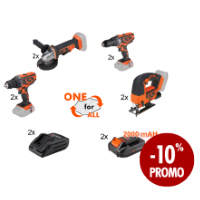 Инструменти ONE +Батерия 2Ah+Зарядно Promo 8+2+2