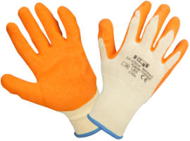 Плетени Латексови Ръкавици Оранжеви