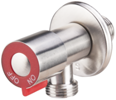 Ъглов Кран от Четкана Неръждаема Стомана с Керамичен Механизъм