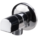 Никелиран Ъглов Кран с Керамичен Механизъм ESP