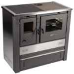 Печка на Дърва с Неръждаема Плоча и Фурна