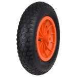 Пневматично Колело за Ръчна Количка с Пластмасова Джанта, Кръгъл Профил